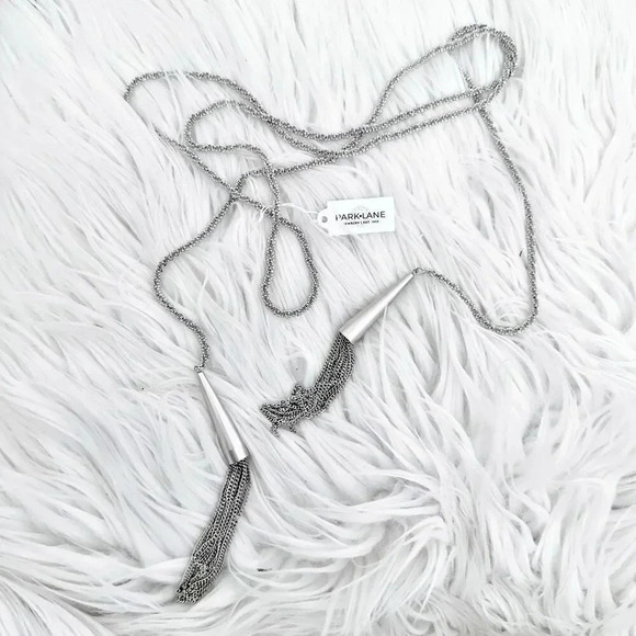 PARK LANE JEWELRY | Detailed Long Strand Tassel Necklace Ties to Close Anchor - Picture 2 of 4